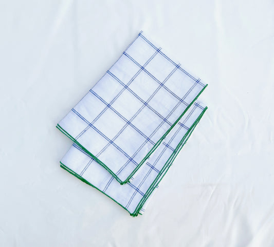 Grid Towel in Deep Moss