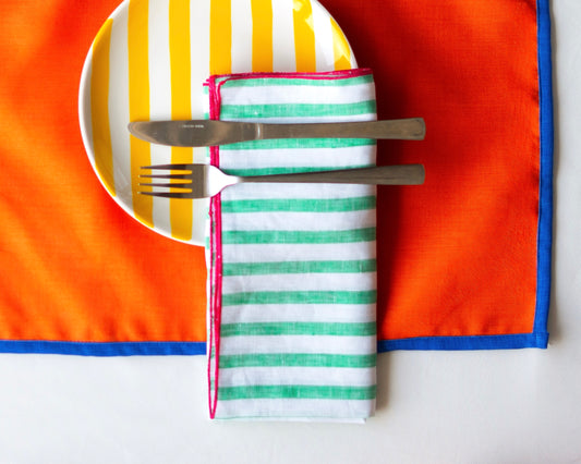 Linear Towel in Electric Bloom